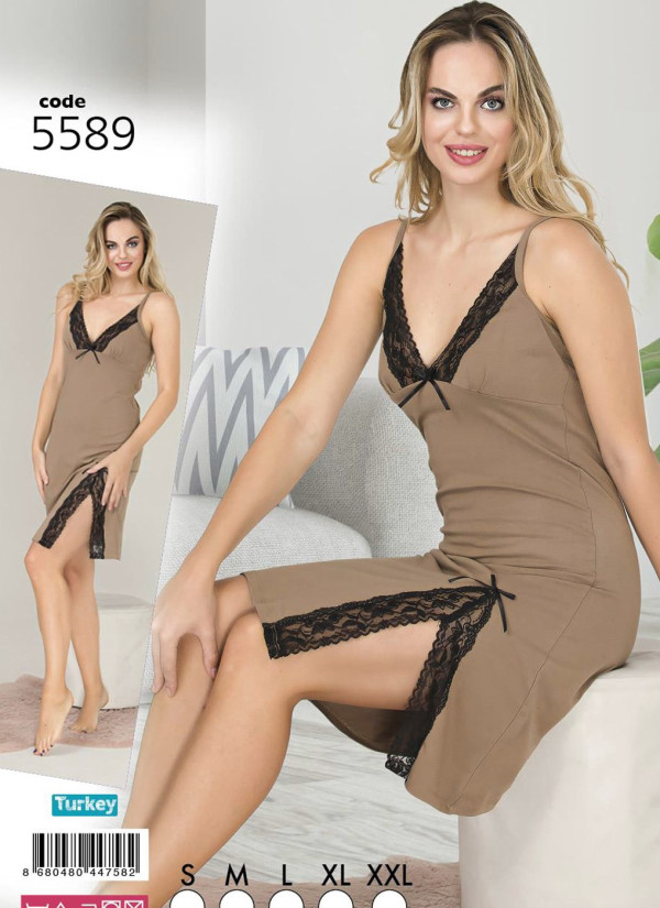 Lady 5589 Nightdress (S+M+L+XL+XXL) — Turkish textile wholesale