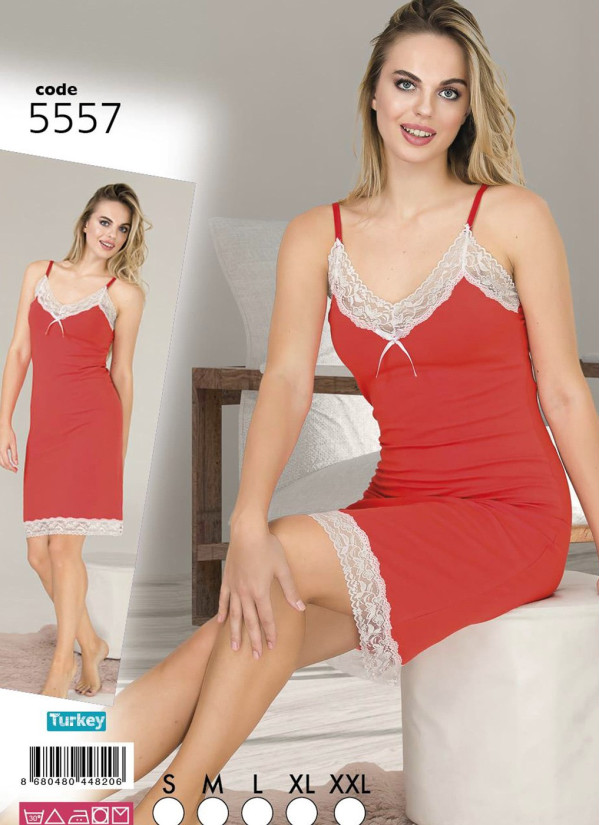 Lady 5557 Nightdress (S+M+L+XL+XXL) — Turkish textile wholesale