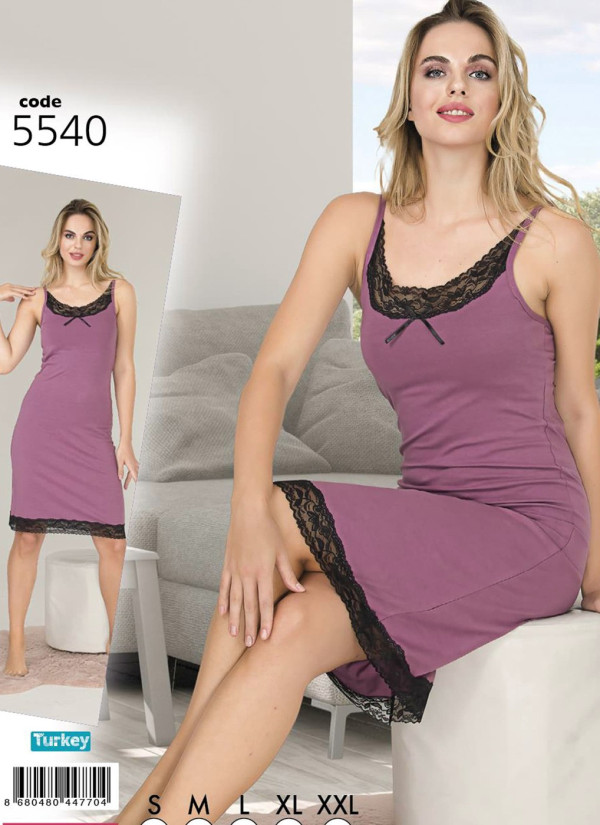 Lady 5540 Nightdress (S+M+L+XL+XXL) — Turkish textile wholesale