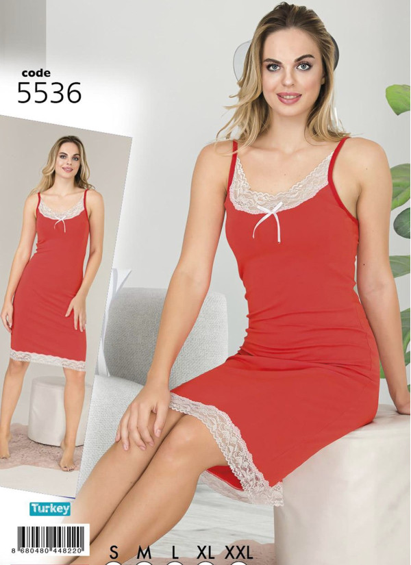 Lady 5536 Nightdress (S+M+L+XL+XXL) — Turkish textile wholesale