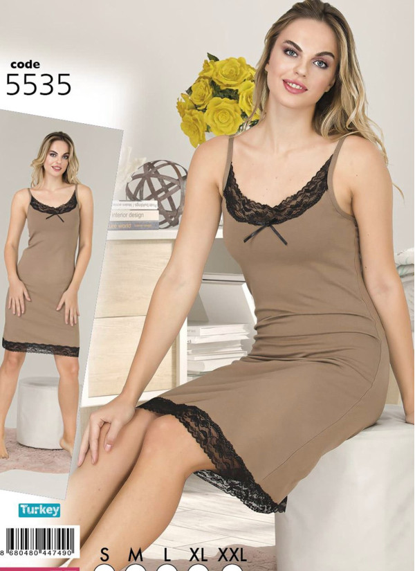 Lady 5535 Nightdress (S+M+L+XL+XXL) — direct Turkish factory supply
