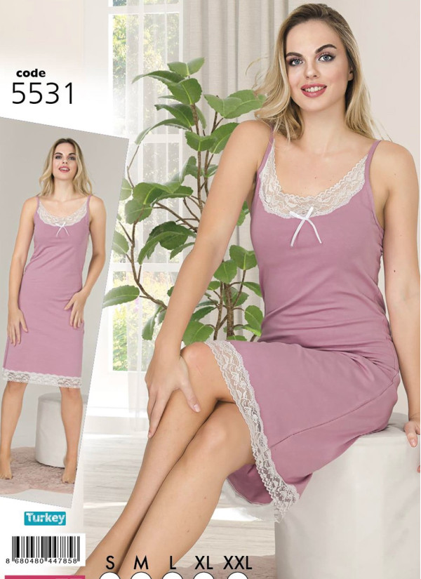 Lady 5531 Nightdress (S+M+L+XL+XXL) — direct Turkish factory supply