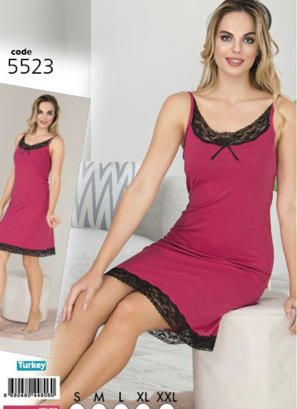 Lady 5523 Nightdress (S+M+L+XL+XXL) — Turkish textile wholesale