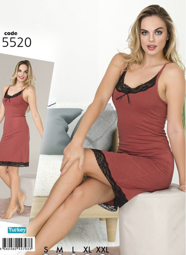 Lady 5520 Nightdress (S+M+L+XL+XXL) — factory-direct from Turkey