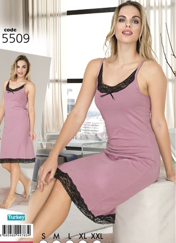 Lady 5509 Nightdress (S+M+L+XL+XXL) — direct Turkish factory supply