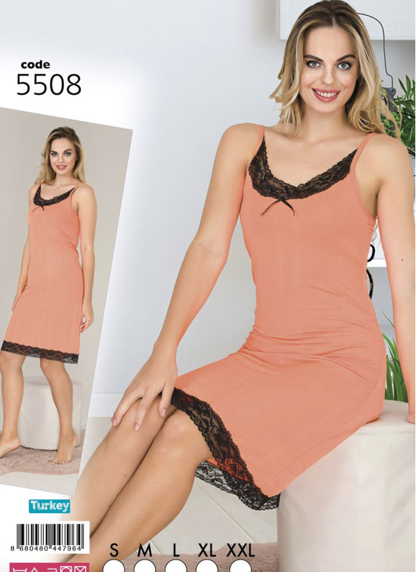 Lady 5508 Nightdress (S+M+L+XL+XXL) — wholesale from Turkey
