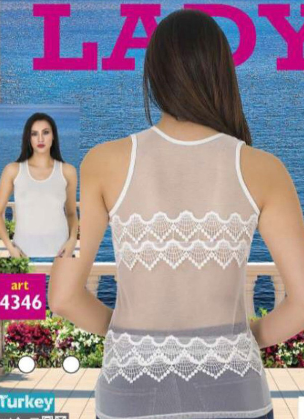 Кофта Женская с гипюром (S/M+L/XL) Lady Lady 4346 — оптом для магазинов и бутиков