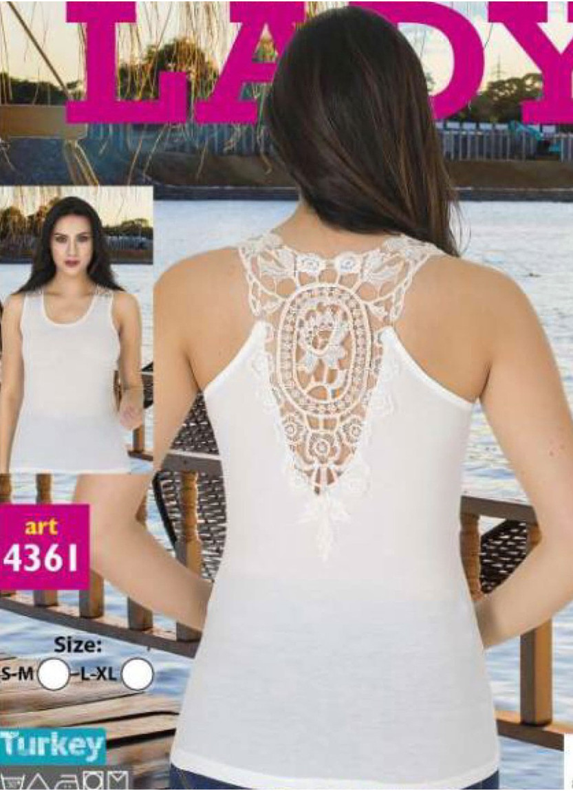 Кофта Женская с гипюром (S/M+L/XL) Lady Lady 4361 — купить оптом из Турции