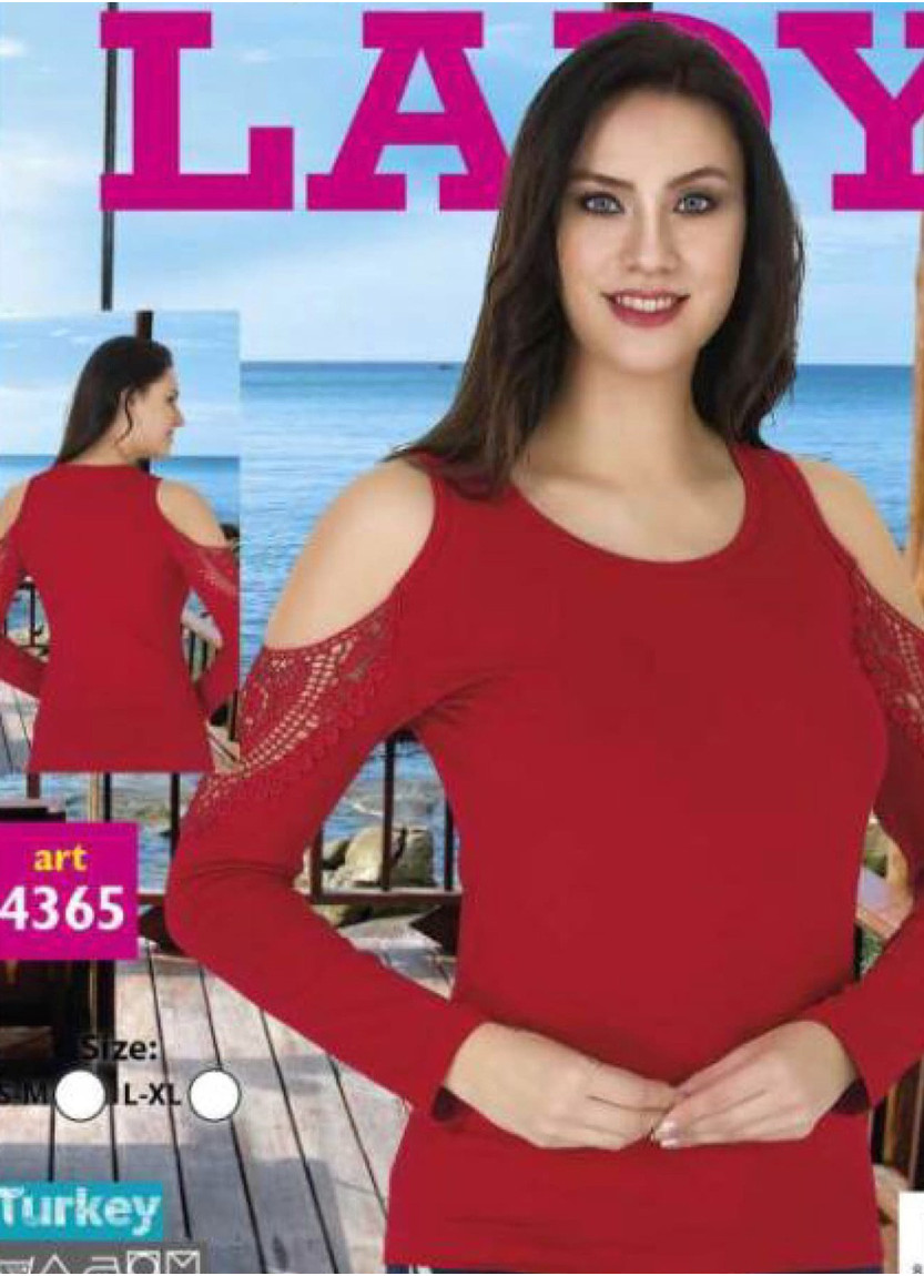 Кофта Женская с гипюром (S/M+L/XL) Lady Lady 4365 — купить оптом из Турции