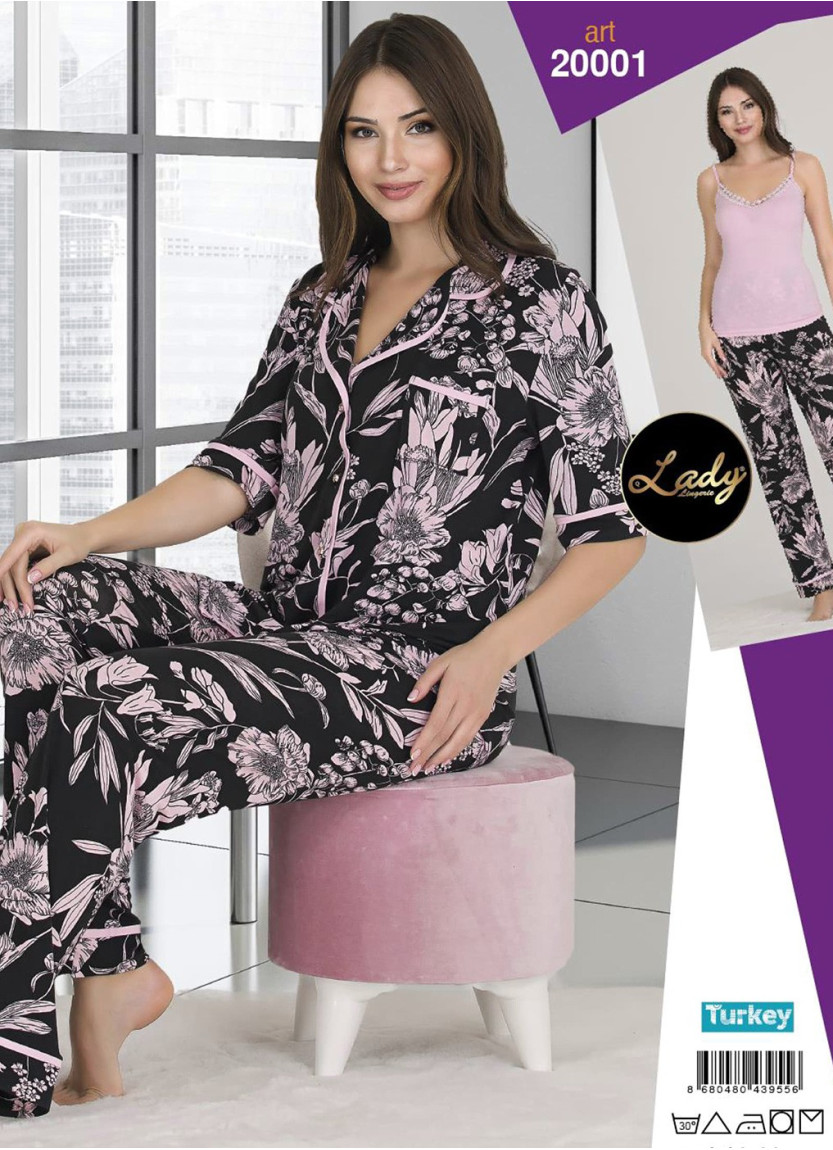 Lady 20001 Women's Pajama Set (M/L+L/XL) — factory-direct from Turkey