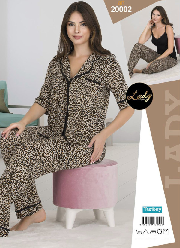 Lady 20002 Women's Pajama Set (M/L+L/XL) — Turkish textile wholesale