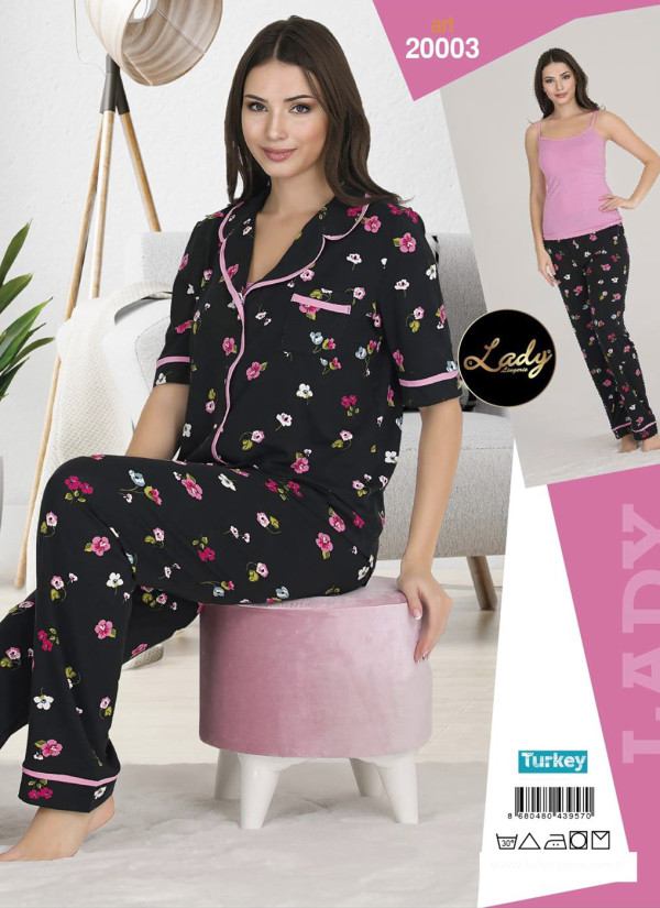Lady 20003 Women's Pajama Set (M/L+L/XL) — direct Turkish factory supply