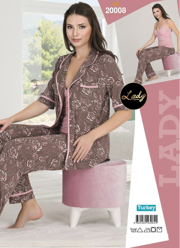 Lady 20008 Women's Pajama Set (M/L+L/XL) — wholesale from Turkey