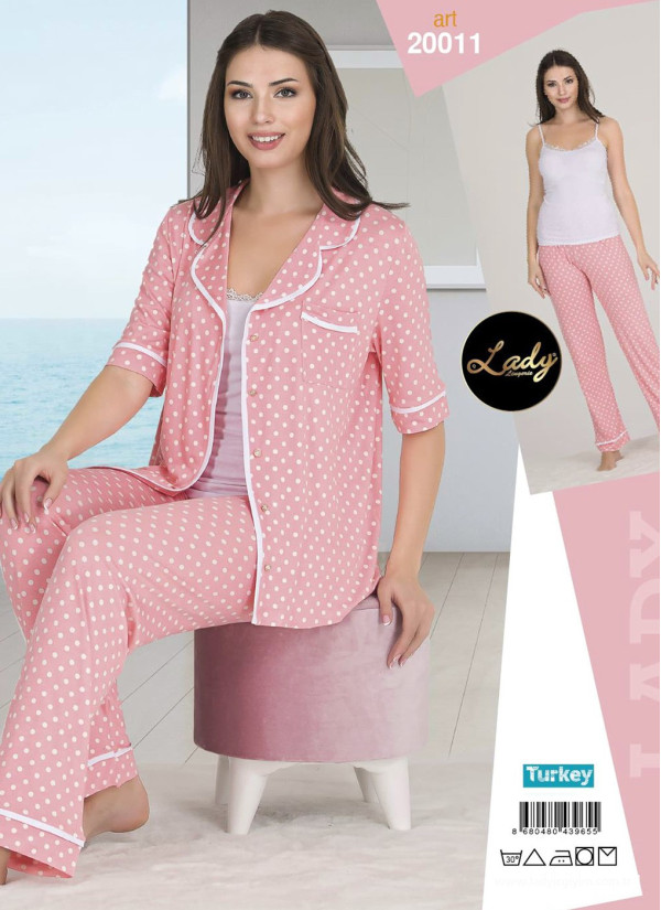 Lady 20011 Women's Pajama Set (M/L+L/XL) — Turkish textile wholesale