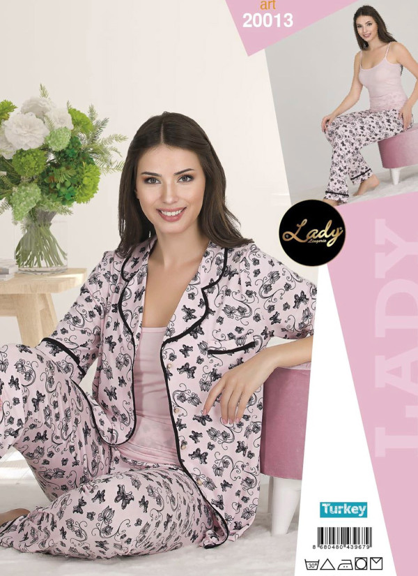 Lady 20013 Women's Pajama Set (M/L+L/XL) — direct Turkish factory supply