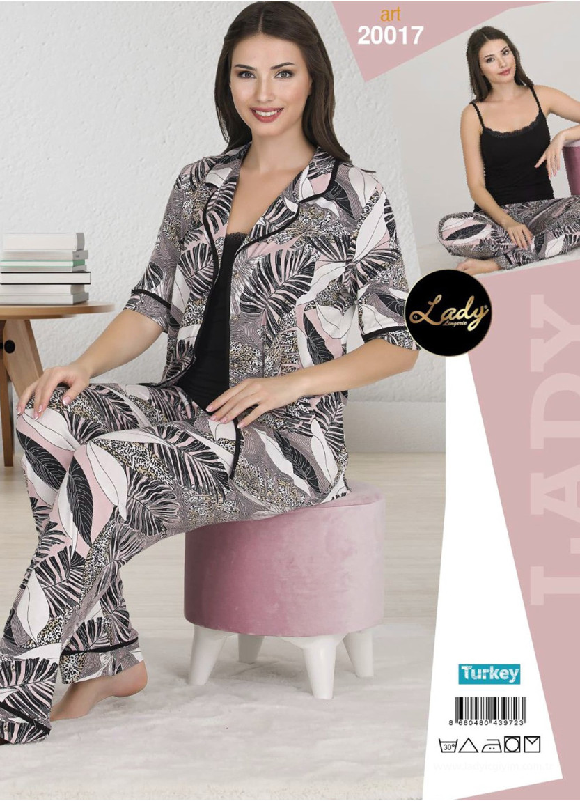 Lady 20017 Women's Pajama Set (M/L+L/XL) — factory-direct from Turkey