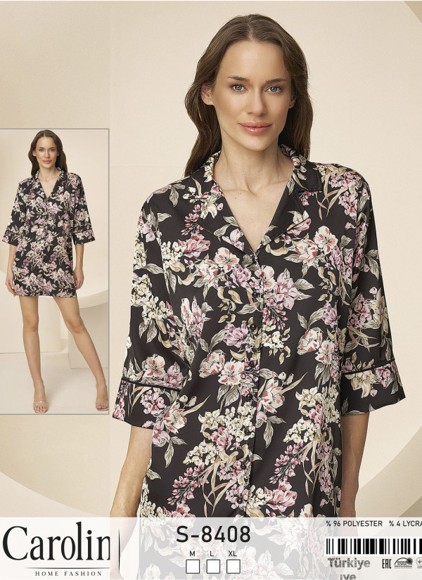 Caroline S-8408 Women's Robe (M+L+XL) — Turkey wholesale collection