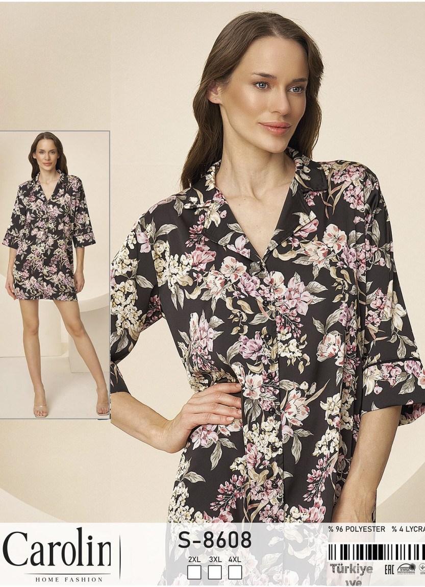 Caroline S-8608 Women's Robe (2XL+3XL+4XL) — Istanbul wholesale supplier