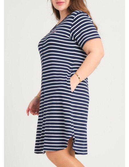 JEN 04262 Mavi Tunic (XL+2XL+3XL+4XL+5XL) — factory-direct from Turkey