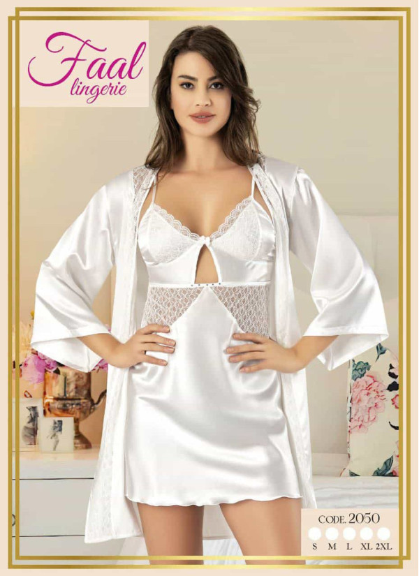 Fall 2050 Satin Women's Robe — Turkish textile wholesale
