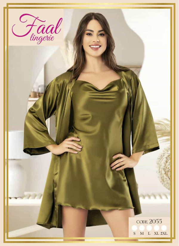 Fall 2055 Satin Women's Robe — direct Turkish factory supply
