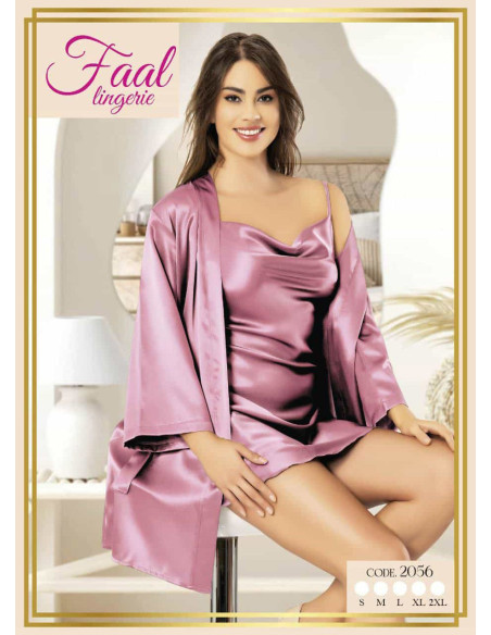 Fall 2056 Satin Women's Robe — Turkish factory wholesale