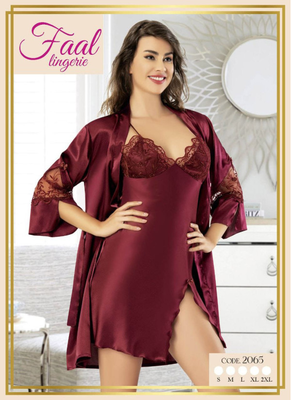Fall 2065 Satin Women's Robe — wholesale from Turkey