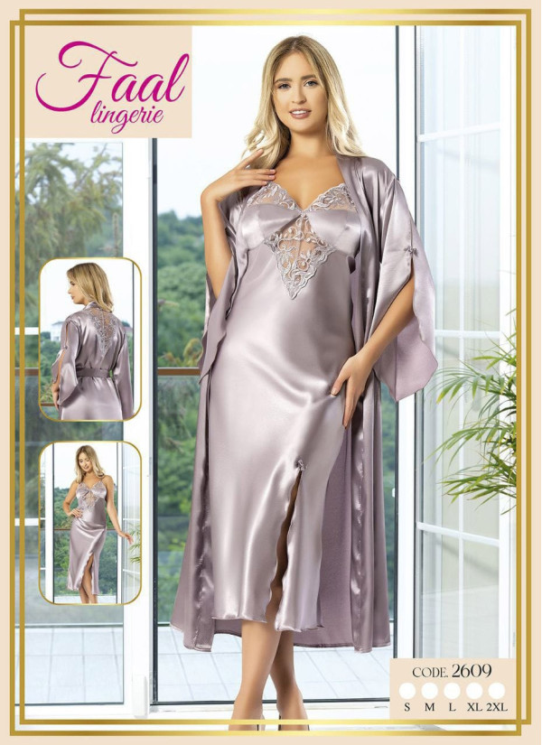 Fall 2609 Satin Women's Robe — Turkey wholesale collection