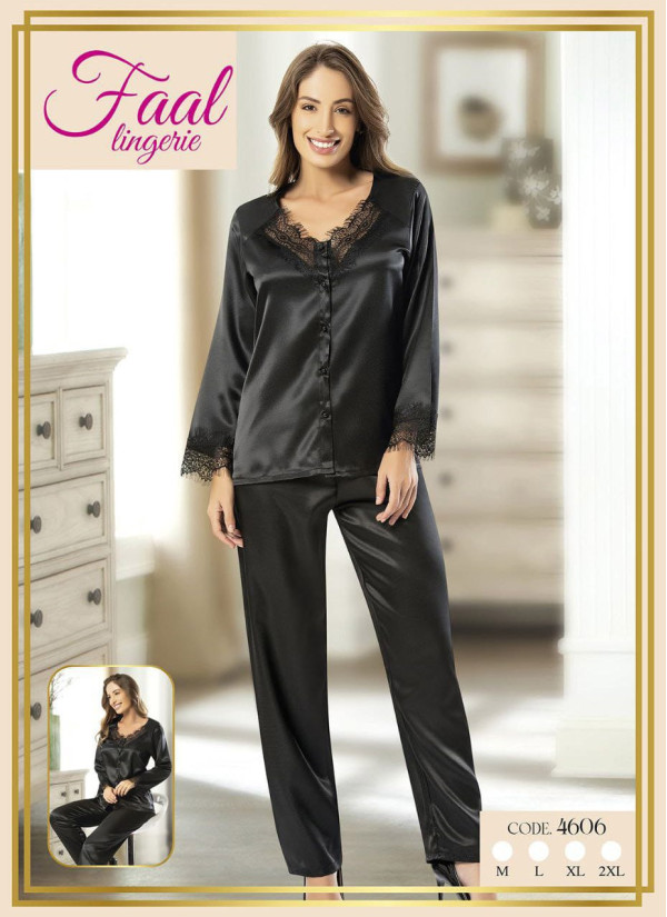 Fall 4606 Satin Women's Pajama Set — Istanbul wholesale supplier