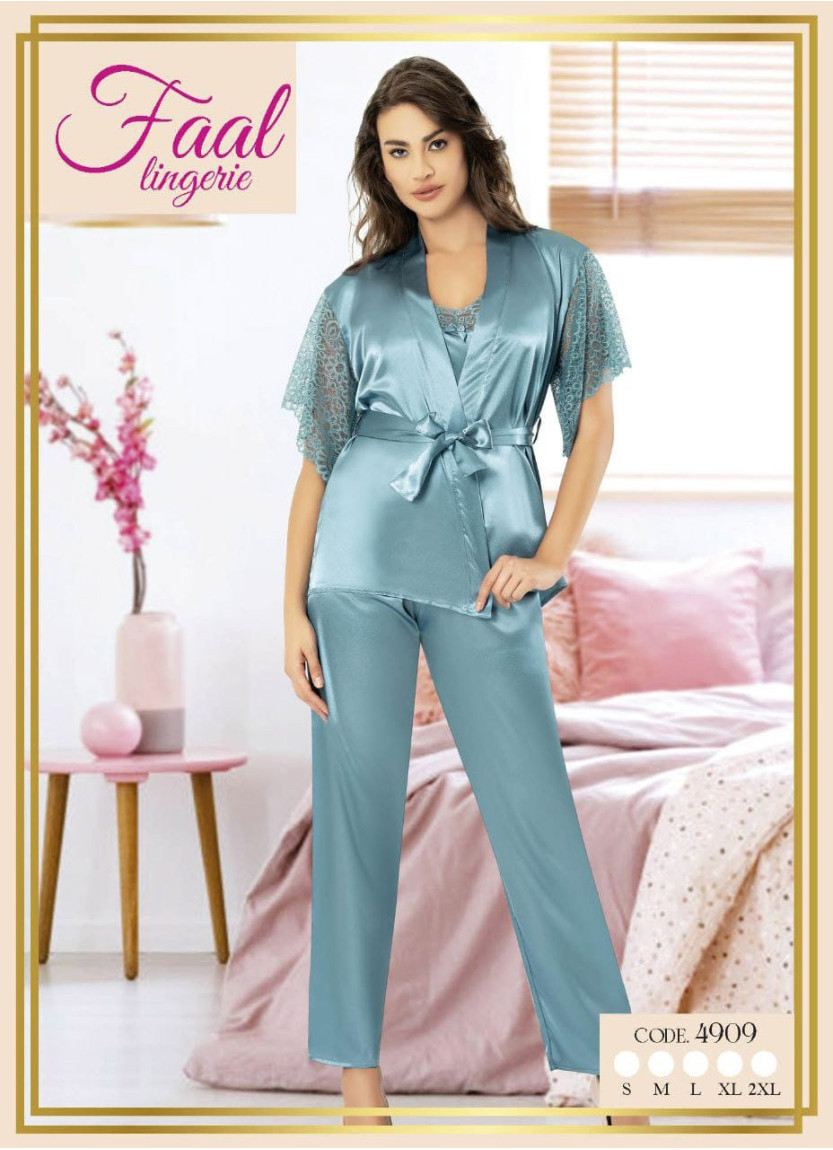 Fall 4909 Satin Women's Pajama Set — factory-direct from Turkey