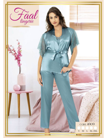 Fall 4909 Satin Women's Pajama Set — factory-direct from Turkey