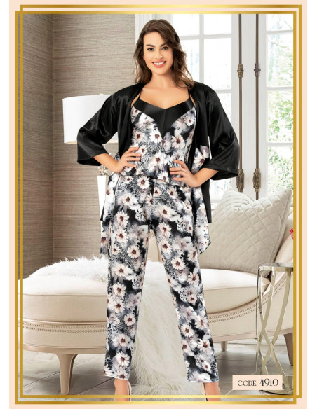 Fall 4910 Satin Women's Pajama Set — Turkish textile wholesale