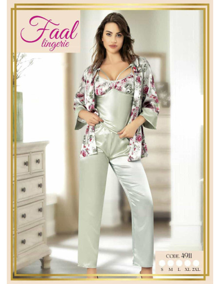 Fall 4911 Satin Women's Pajama Set — wholesale from Turkey