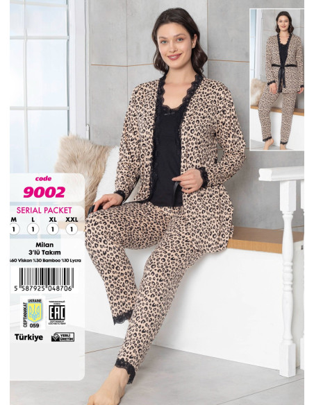 Violet 9002 Viscose Women's Pajama Set — Turkey wholesale collection
