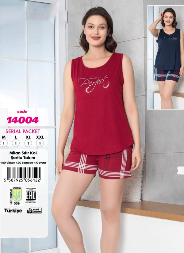 Violet 14004 Viscose Shorts Homewear Set — direct Turkish factory supply