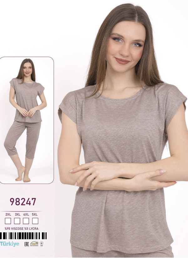 Caroline 98247 Capri Homewear Set (2XL+3XL+4XL+5XL) — Turkey wholesale collection