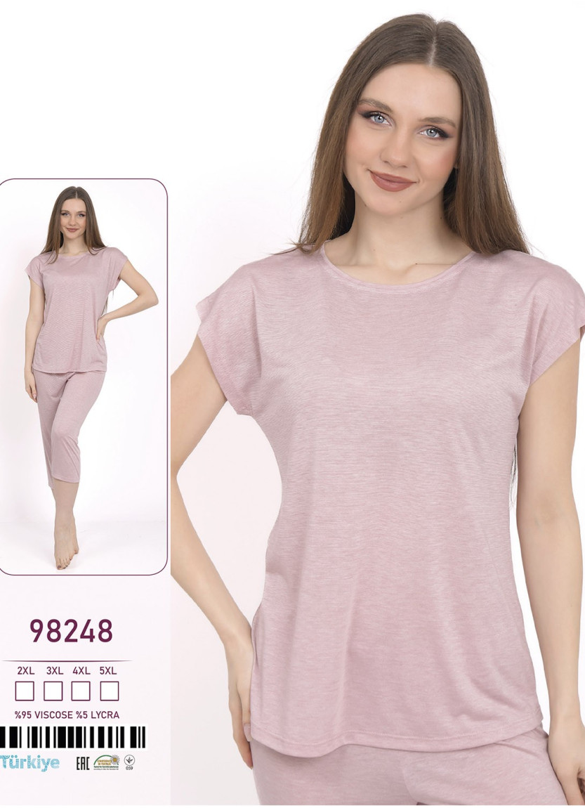 Caroline 98248 Capri Homewear Set (2XL+3XL+4XL+5XL) — Turkish factory wholesale