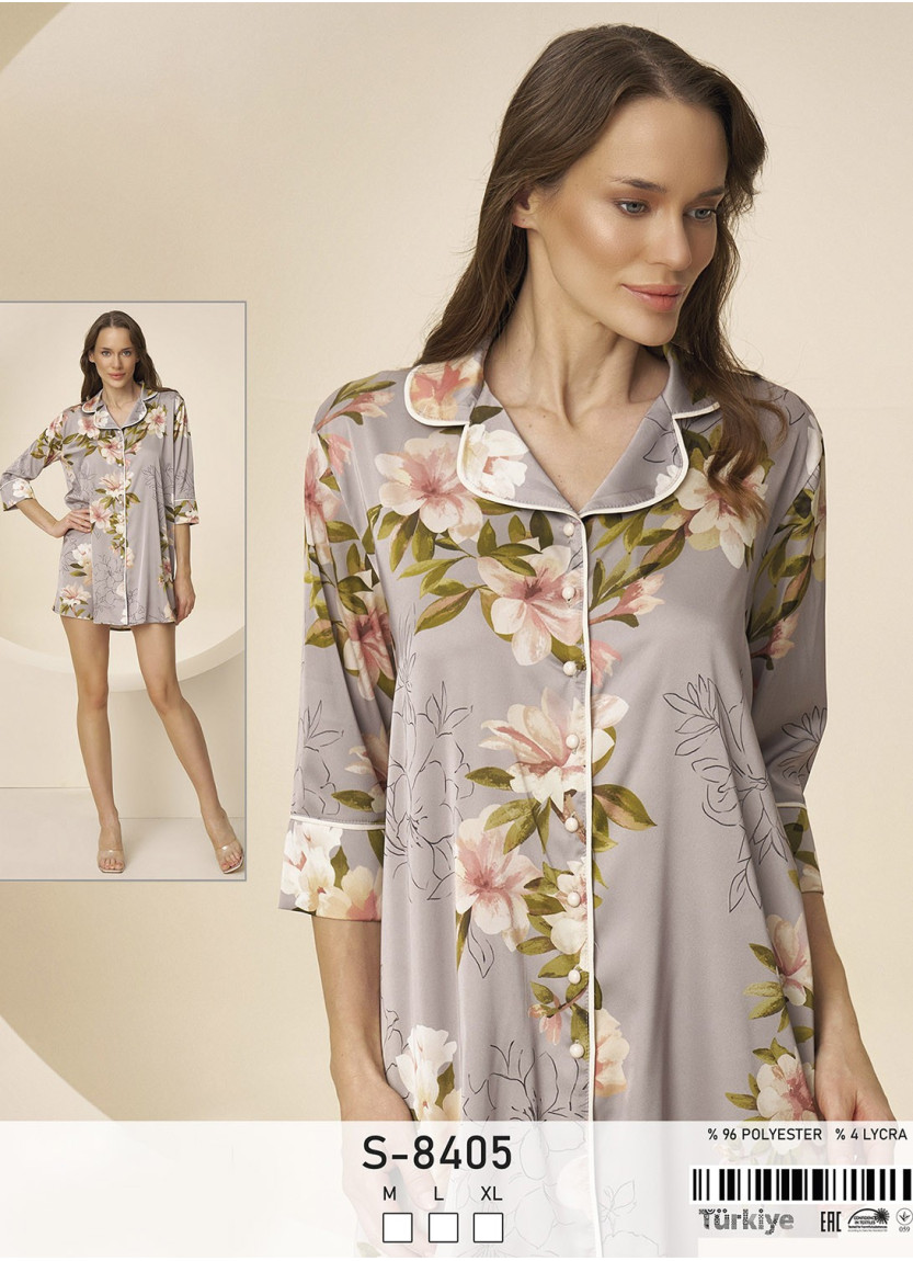 Caroline S-8405 Women's Robe (M+L+XL) — Turkish factory wholesale