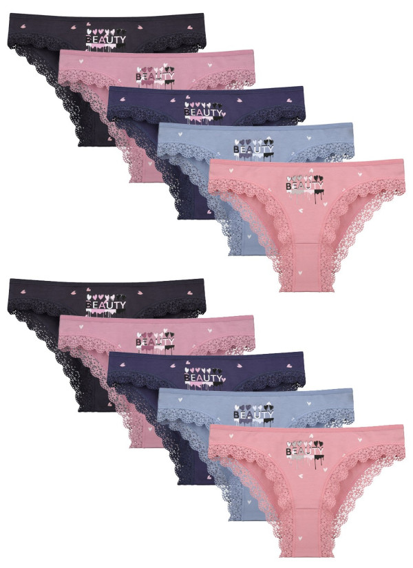 Donella 1981B24 Assorted 10-Pack Women's Briefs — factory-direct from Turkey