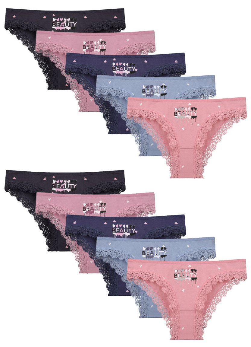Donella 1981B24 Assorted 10-Pack Women's Briefs — factory-direct from Turkey