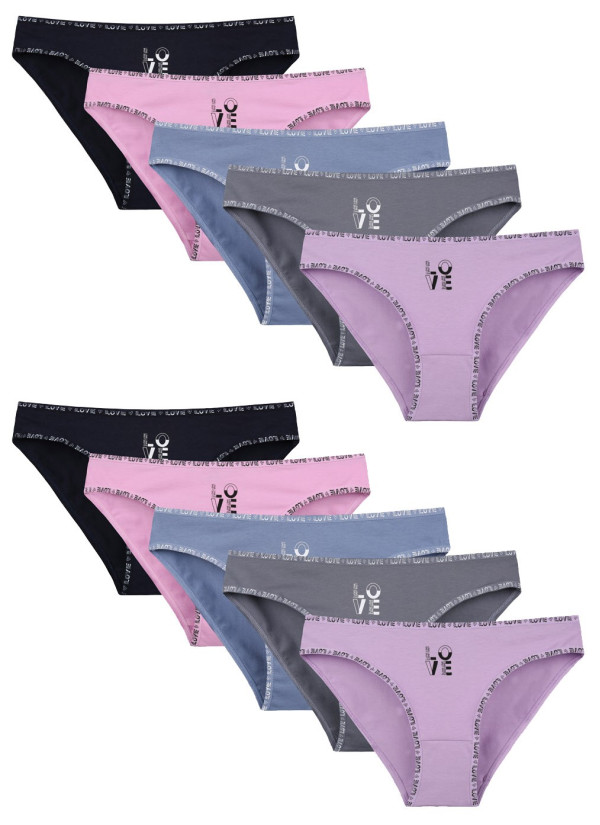 Donella 2171PB75 Assorted 10-Pack Women's Briefs — direct Turkish factory supply