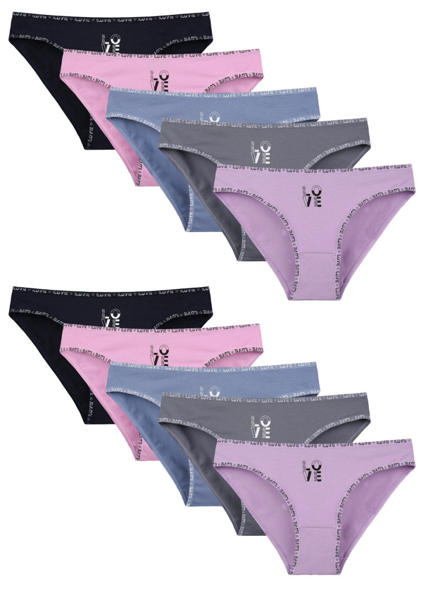 Donella 2171PB75 Assorted 10-Pack Women's Briefs — direct Turkish factory supply