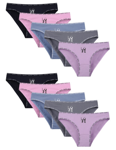 Donella 2171PB75 Assorted 10-Pack Women's Briefs — direct Turkish factory supply