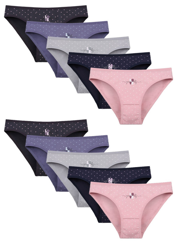 Donella 2181B8 Assorted 10-Pack Women's Briefs — wholesale for boutiques