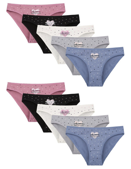Donella 2181B25 Assorted 10-Pack Women's Briefs — direct Turkish factory supply