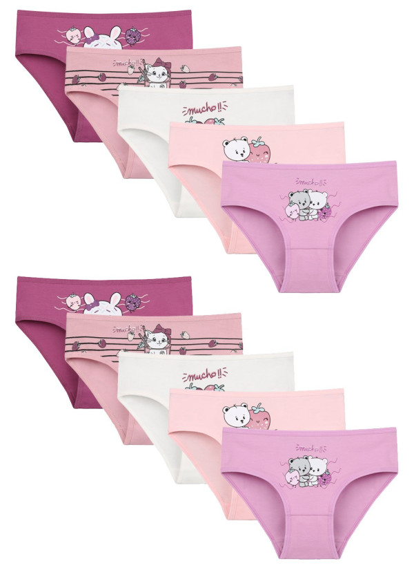Donella 4171PB48 Assorted 10-Pack Girls' Briefs — Turkish textile wholesale