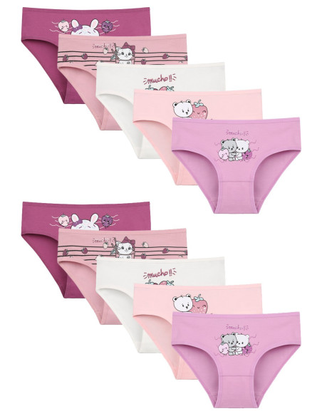 Donella 4171PB48 Assorted 10-Pack Girls' Briefs — Turkish textile wholesale