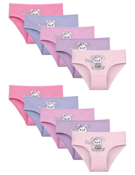 Donella 4171PB52 Assorted 10-Pack Girls' Briefs — factory-direct from Turkey