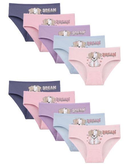 Donella 4171PB58 Assorted 10-Pack Girls' Briefs — direct Turkish factory supply