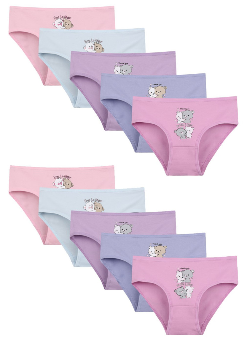 Donella 4171PB61 Assorted 10-Pack Girls' Briefs — Istanbul wholesale supplier